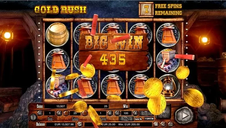 Habanero Gold Rush スロット画面