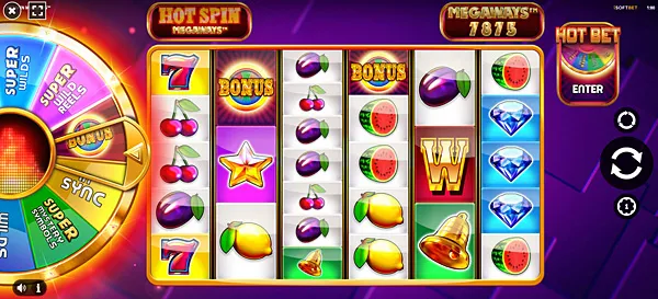 iSoftBet Hot Spin Megaways スロット画面