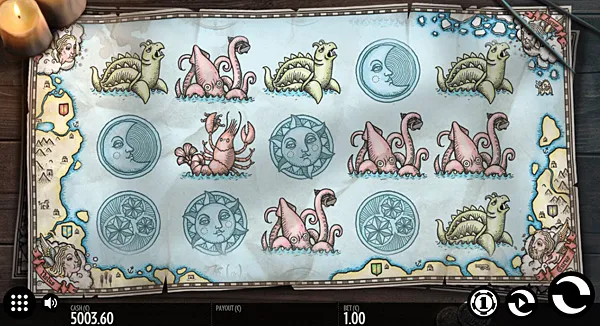 Thunderkick Uncharted Seas スロット画面